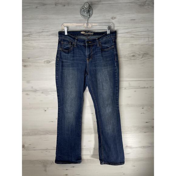 Old Navy The Sweetheart Jeans Womens 6 Short Blue Bootcut Mid Rise Stretch - Picture 1 of 12